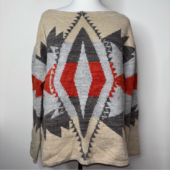 Lauren Ralph Lauren Sweaters - Lauren Ralph Lauren Cotton Wool Blend Aztec Southwestern Knit Sweater Size L